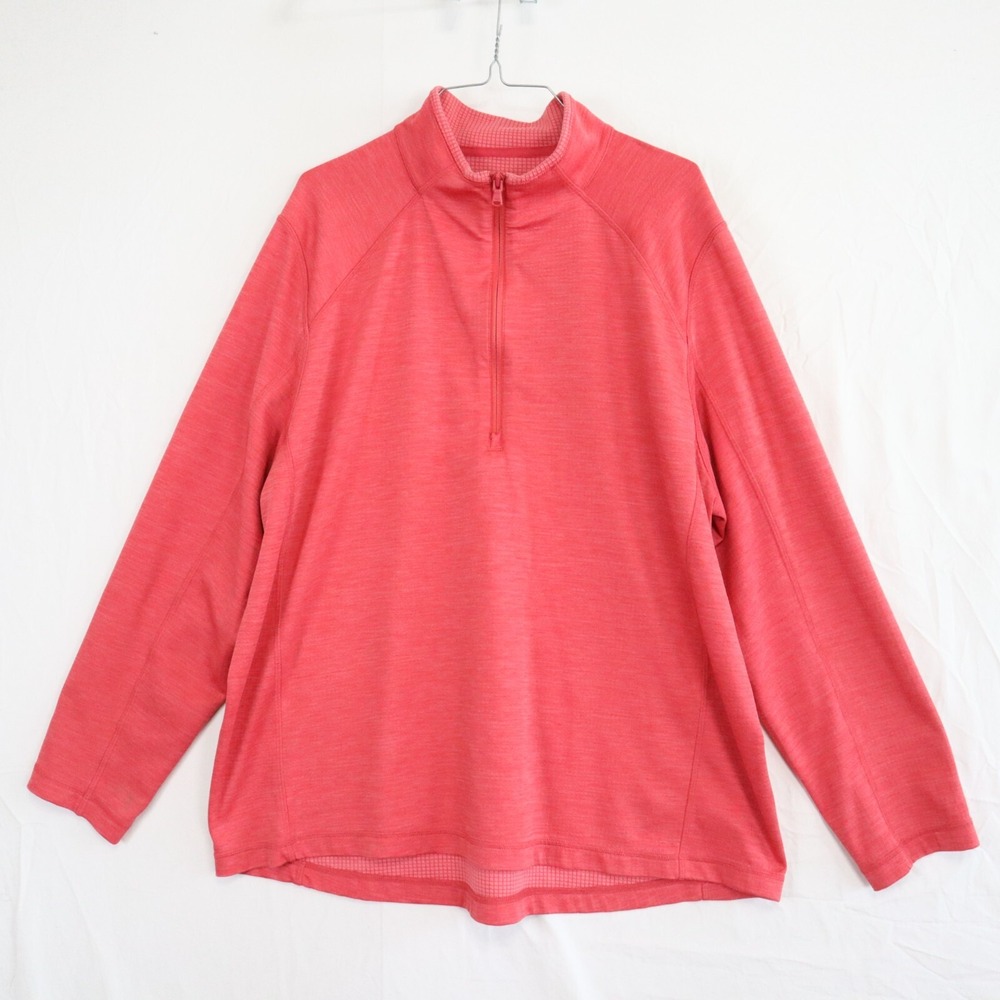 Vineyard Vines 1/4 Zip‎ Pullover Mens XL Activewear Mock Neck Pink Long Sleeve